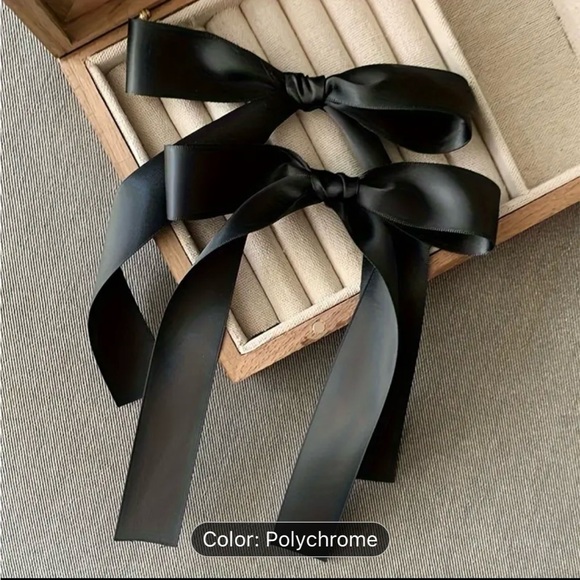 2pc Black Bow - Picture 2 of 4
